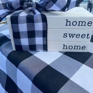 Stacked book shelf for decor